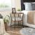 VASAGLE Masuta laterala rotunda, tip noptiera, cu 2 rafturi, cadru de otel, 55x55cm, maro rustic Household NewTrend