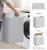 SONGMICS Cos de rufe din bambus, pliabil, cu captuseala detasabila lavabila, 3 compartimente, 150L, 60x40x62cm, gri Household NewTrend