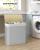 SONGMICS Cos de rufe din bambus, pliabil, cu captuseala detasabila lavabila, 3 compartimente, 150L, 60x40x62cm, gri Household NewTrend