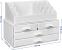 SONGMICS Organizator de cosmetice, cu 4 sertare si 16 compartimente de diferite dimensiuni, 24x14x19cm, alb Household NewTrend