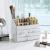 SONGMICS Organizator de cosmetice, cu 4 sertare si 16 compartimente de diferite dimensiuni, 24x14x19cm, alb Household NewTrend