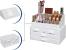 SONGMICS Organizator de cosmetice, cu 4 sertare si 16 compartimente de diferite dimensiuni, 24x14x19cm, alb Household NewTrend