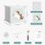 SONGMICS Dulap modular de depozitare jucarii, 16 cuburi cu usi, 123x31x123cm, alb Household NewTrend