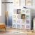 SONGMICS Dulap modular de depozitare jucarii, 16 cuburi cu usi, 123x31x123cm, alb Household NewTrend