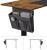 SONGMICS Birou cu reglaj electric pe inaltime, memorie cu 4 inaltimi, 60x120x(72-120)cm, maro rustic Household NewTrend