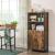 VASAGLE Comoda cu rafturi tip bufet, utilizare multifunctionala, stil industrial, 35x60x125cm, maro rustic Household NewTrend