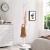 VASAGLE Cuier pentru haine, din lemn masiv, tip pom, cu 8 carlige, baza patrata, 175cm, alb Household NewTrend