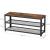 VASAGLE Raft pentru pantofi cu 2 polite, 100x30x45cm, otel, stil industrial, maro rustic si negru Household NewTrend