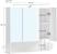 VASAGLE Dulap de baie de perete, 3 usi cu oglinda, compartiment deschis, 15x70x70cm, alb Household NewTrend