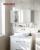 VASAGLE Dulap de baie de perete, 3 usi cu oglinda, compartiment deschis, 15x70x70cm, alb Household NewTrend