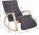 SONGMICS Scaun balansoar din lemn, suport picioare reglabil, maxim 150kg, 67x115x91cm, gri inchis Household NewTrend
