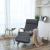 SONGMICS Scaun balansoar din lemn, suport picioare reglabil, maxim 150kg, 67x115x91cm, gri inchis Household NewTrend