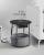 VASAGLE Masuta de cafea rotunda cu cos de stofa, statie de incarcare 2 prize si 2 USB, 45x50cm, negru Household NewTrend