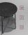 VASAGLE Masuta de cafea rotunda cu cos de stofa, statie de incarcare 2 prize si 2 USB, 45x50cm, negru Household NewTrend