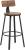 VASAGLE Set de 2 scaune de bar inalte cu spatar, cadru din otel, industrial, 54x99cm, maro rustic Household NewTrend