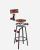 VASAGLE Set de 2 scaune de bar inalte cu spatar, cadru din otel, industrial, 54x99cm, maro rustic Household NewTrend