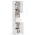 VASAGLE Dulap de baie tip coloana, din MDF, cu sertar si 2 usi, 30x30x170cm, alb Household NewTrend