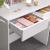 VASAGLE Masa de toaleta cu oglinda rabatabila si 2 sertare, 3 compartimente deschise, 100x40x142cm, alb Household NewTrend