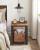 VASAGLE Masa de cafea laterala, tip noptiera, cu cadru metalic, 45x45x55cm, maro rustic si negru Household NewTrend