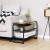 VASAGLE Raft pentru pantofi metalic, cu 2 polite, stil industrial, 66x45x30cm, maro Household NewTrend