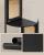 VASAGLE Raft de colt boho, cadru metalic, polite MDF si panouri poliratan, 32x32x156cm, negru Household NewTrend