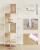 VASAGLE Raft de colt boho, cadru metalic, polite MDF si panouri poliratan, 32x32x156cm, bej Household NewTrend