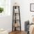 VASAGLE Raft de colt cu 4 etaje, tip biblioteca, cadru metal si polite lemn, industrial, 34x34x125cm, maro rustic Household NewTrend