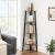 VASAGLE Raft de colt cu 4 etaje, tip biblioteca, cadru metal si polite lemn, industrial, 34x34x125cm, maro rustic Household NewTrend