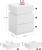 VASAGLE Noptiera din MDF cu iluminare LED, culori si intensitate reglabile, 35x40x55cm, alb Household NewTrend