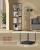 VASAGLE Biblioteca rotativa 360 grade, cadru metalic, cu 5 polite MDF, 43x43x158cm, negru Household NewTrend