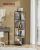 VASAGLE Biblioteca rotativa 360 grade, cadru metalic, cu 5 polite MDF, 43x43x158cm, negru Household NewTrend