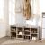 VASAGLE Banca pentru hol cu suport pentru pantofi, 10 compartimente, cu perna, 104x48x30cm, stejar Household NewTrend