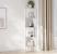 VASAGLE Raft de colt boho, cadru metalic, polite MDF si panouri poliratan, 32x32x156cm, alb Household NewTrend