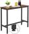 VASAGLE Masa de bar inalta, cadru metalic, design industrial, 100x40x90cm, maro rustic Household NewTrend