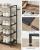 SONGMICS Raft de depozitare pantofi, metalic, 5 nivele din tesatura oxford, pentru 20-25 perechi, 29x89x93cm, maro rustic si negru Household NewTrend