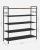 SONGMICS Raft de depozitare pantofi, metalic, 5 nivele din tesatura oxford, pentru 20-25 perechi, 29x89x93cm, maro rustic si negru Household NewTrend
