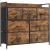 SONGMICS Comoda cu cadru metalic si 7 sertare din textil, stil industrial, 98x29x85cm, maro rustic si negru Household NewTrend