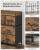 SONGMICS Comoda cu cadru metalic si 7 sertare din textil, stil industrial, 98x29x85cm, maro rustic si negru Household NewTrend