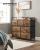 SONGMICS Comoda cu cadru metalic si 7 sertare din textil, stil industrial, 98x29x85cm, maro rustic si negru Household NewTrend
