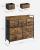 SONGMICS Comoda cu cadru metalic si 7 sertare din textil, stil industrial, 98x29x85cm, maro rustic si negru Household NewTrend