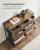 SONGMICS Comoda cu cadru metalic si 7 sertare din textil, stil industrial, 98x29x85cm, maro rustic si negru Household NewTrend