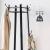 VASAGLE Cuier de haine cu 3 rafturi, suport cu carlige, din otel, 43x43x180 cm, stil industrial, gri si negru Household NewTrend