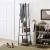 VASAGLE Cuier de haine cu 3 rafturi, suport cu carlige, din otel, 43x43x180 cm, stil industrial, gri si negru Household NewTrend
