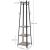 VASAGLE Cuier de haine cu 3 rafturi, suport cu carlige, din otel, 43x43x180 cm, stil industrial, gri si negru Household NewTrend