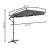Umbrela de gradina cu brat lateral banana, cu husa, 300cm, gri Household NewTrend