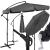 Umbrela de gradina cu brat lateral banana, cu husa, 300cm, gri Household NewTrend