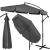 Umbrela de gradina cu brat lateral banana, cu husa, 300cm, gri Household NewTrend