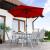 Umbrela terasa gradina, cu manivela si inclinare, diametru 250cm, Rosu Household NewTrend