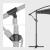 SONGMICS Umbrela de gradina cu brat lateral banana, 300cm, cu iluminare LED solara, gri Household NewTrend