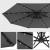 SONGMICS Umbrela de gradina cu brat lateral banana, 300cm, cu iluminare LED solara, gri Household NewTrend